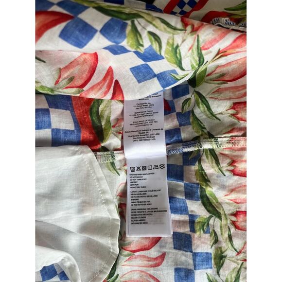 Farm Rio Pepper Print Maxi Dress V Neck Sleeveless Tiered Ruffle XL - Picture 6 of 6